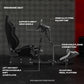 Zootopo Racing Simulator Cockpit with BlackSeat Multi-level Adjustment Fit for Logitech/Thrustmaster/Fanatec G29,G920,G923&T300RS&CSL-DD One-Piece Cockpit,Wheel,Handbrake and Pedals Not Included