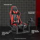 Zootopo Flight Simulator Cockpit with Red Seat Fit for Logitech X52 PRO,X56, Thrustmaster T16000M,HotasWarthing Flight Stick,Unlimited Adjustment,Not Include Steering Wheel,Pedals,Handbrake and Joystick