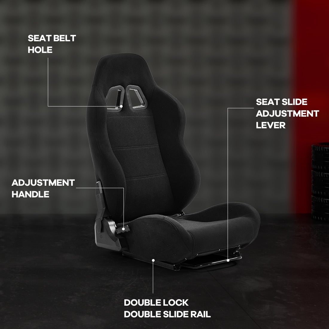 Zootopo Racing Simulator Cockpit with Black Seat Fit for Logitech G923/G29/G920, Thrustmaster, Fanatec,  Unlimited Adjustment,Not Included Shifter,Wheel,Pedals