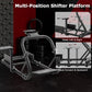 Zootopo Professional Racing Simulator Cockpit Frame Large Round Tube, Fit for Logitech G920/Thrustmaster/Moza, Streamlined Dual-arm Design, No Wheel, Pedals, Handbrake, Seat and Monitor Stand