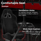 Zootopo Adjustable Racing Sim Cockpit with Black Seat Unobstructed Design for Both Legs Fit for Logitech/Thrustmaster G29 G923 G25 T80 T150 Racing Wheel Cockpit with Triple Monitor Stand Not Include Steering Wheel,Pedals,Handbrake