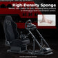Zootopo Racing Simulator Cockpit with Black Seat Fit for Logitech G923/G29/G920, Thrustmaster, Fanatec,  Unlimited Adjustment,Not Included Shifter,Wheel,Pedals