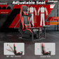 Zootopo Flight Simulator Cockpit with Red Seat Fit for Logitech X52 PRO,X56, Thrustmaster T16000M,HotasWarthing Flight Stick,Unlimited Adjustment,Not Include Steering Wheel,Pedals,Handbrake and Joystick