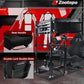 Zootopo 3060 Aluminum Profile Racing Simulator Cockpit with Black Seat and Triple-monitor Setup, Fit for Thrustmaster,for Fanatec,for Logitech G29 , Adjustable Driving Simulator Cockpit, Does Not Include Steering Wheel, Pedals, or Handbrake
