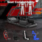 Zootopo Professional Racing Simulator Cockpit Frame Large Round Tube, Fit for Logitech G920/Thrustmaster/Moza, Streamlined Dual-arm Design, No Wheel, Pedals, Handbrake, Seat and Monitor Stand