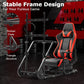 Zootopo Adjustable Sim Racing Cockpit with Red Seat Monitor Frame, Fit for Logitech/Thrustmaster/Fanatec G920 G923 G29 T80, Frame Double Arm Reinforcement, No Steering Wheel,Pedal,Handbra,Display