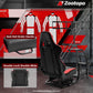Zootopo Adjustable Racing Sim Cockpit with Red Seat Unobstructed Design for Both Legs Fit for Logitech/Thrustmaster G29 G923 G25 T80 T150 Racing Wheel Cockpit with Triple Monitor Stand Not Include Steering Wheel,Pedals,Handbrake