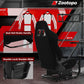 Zootopo Adjustable Racing Sim Cockpit with Black Seat Unobstructed Design for Both Legs Fit for Logitech/Thrustmaster G29 G923 G25 T80 T150 Racing Wheel Cockpit with Triple Monitor Stand Not Include Steering Wheel,Pedals,Handbrake