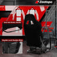 Zootopo Adjustable Racing Sim Cockpit with Black Seat Unobstructed Design for Both Legs Fit for Logitech/Thrustmaster G29 G923 G25 T80 T150 Racing Wheel Cockpit with Monitor Stand Not Include Steering Wheel,Pedals,Handbrake