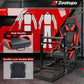 Zootopo Aluminum Profile 3060 Racing Simulator Cockpit with Seat,Fit for Thrustmaster/Fanatec/Logitech G29 ,  featuring infinite adjustability,  Not Include Steering Wheel,Pedals,Handbrake
