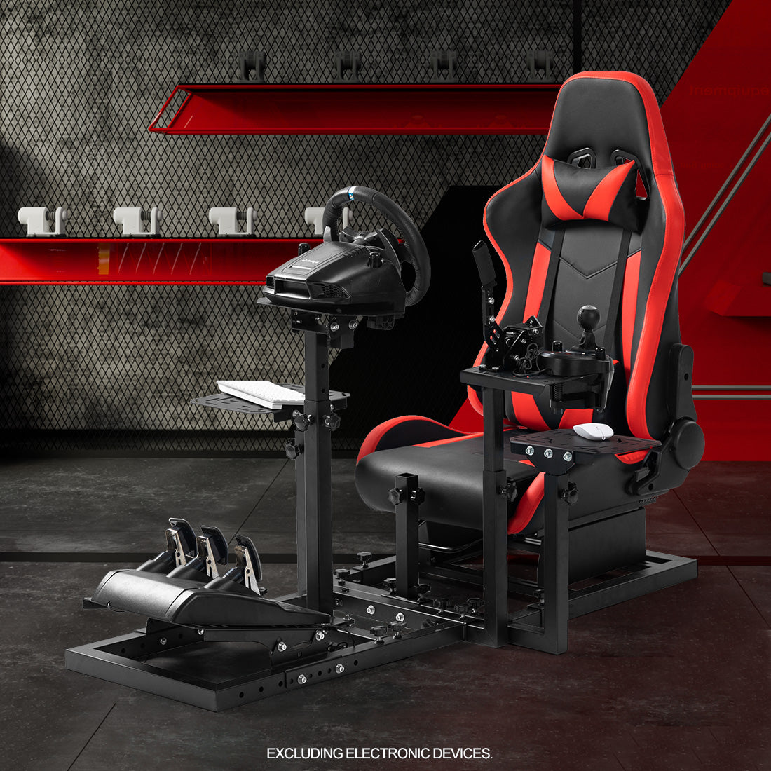 Zootopo Modular Flight Simulator and Racing Simulator Cockpit, Used for Combat or Racing Simulation, Compatible with Logitech/Thrustmaster Hotas Warthog/Honeycomb Alpha Bravo,No Wheel, Pedals, Handbrake and Monitor