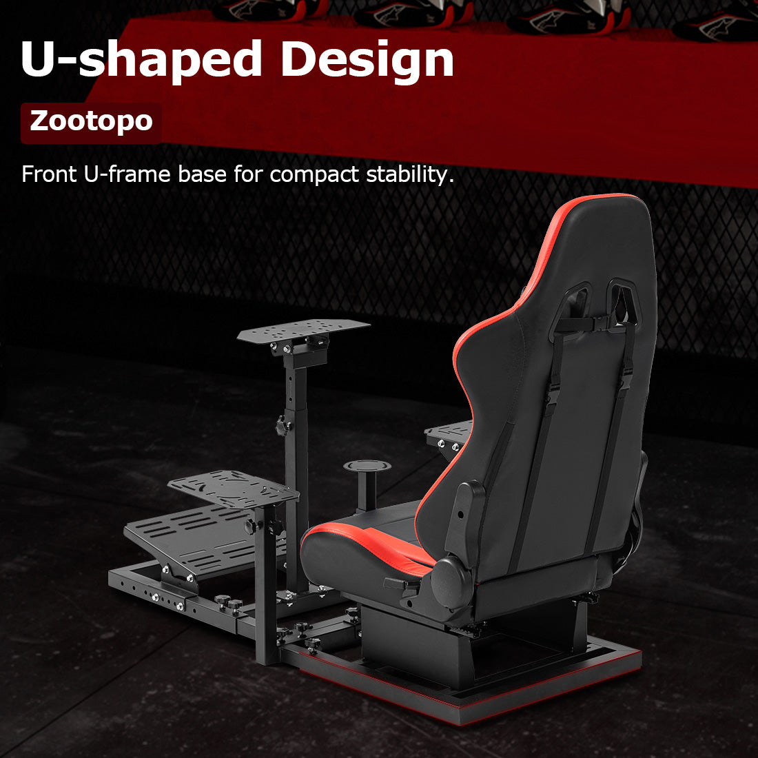 Zootopo Modular Flight Simulator and Racing Simulator Cockpit, Used for Combat or Racing Simulation, Compatible with Logitech/Thrustmaster Hotas Warthog/Honeycomb Alpha Bravo,No Wheel, Pedals, Handbrake and Monitor