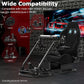 Zootopo Flight Simulator Cockpit with Black Seat Fit for Fanatec/Moza/Logitech X52 PRO/THRUSTMASTER A10,T.16000M FCS Adjustable Versatile,No Joystick,Handbrake,Shifter,Pedals,Steering Wheel,TV Mount