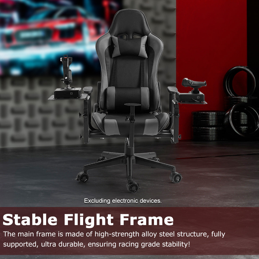 Zootopo Flight Racing Simulator Cockpit with Seat Adjustable&Shifter Platform Upgrade Fit for Logitech/Thrustmaster/Hotas Warthog G29,G920,Multi-Function&Office Use,No Throttle,Joystick,Pedal