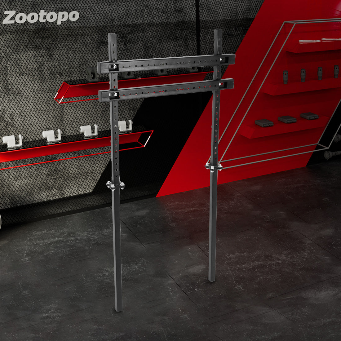 Zootopo Simulator Monitor Mount Fit for Multi-Brand Cockpit Mountable 32-55 inchs Display,Height Adjustable,NO TV,Steering Wheel,Shift Lever,Pedals,Seat and Race Frame