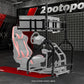 Zootopo Triple Monitor Stand with Locking Casters Premium Adjustable Mount for Racing Simulator,Featuring Full Motion Control for 27-32 inch Monitors,Immersive Viewing Experience