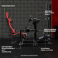 Zootopo 8040 Aluminum Profile Racing Sim Cockpit with Monitor Stand Fit Logitech G923 G920, Adjuatable Gaming Simulator Cockpit with Red Seat Not Include Steering Wheel,Pedals,Handbrake