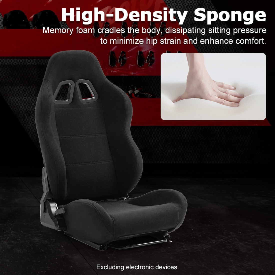 Zootopo Adjustable Racing Sim Cockpit with Red Seat Unobstructed Design for Both Legs Fit for Logitech/Thrustmaster G29 G923 G25 T80 T150 Racing Wheel Cockpit Not Include Steering Wheel,Pedals,Handbrake