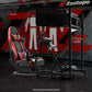 Zootopo Racing Simulator Cockpit with Triple Monitor Stand and Red Seat Suitable for Logitech/Thrustmaster T500RS TX G29 G920 G923 CSL-DD, Without Steering Wheel, Pedals, Handbrake