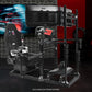 Zootopo 3060 Aluminum Profile Racing Simulator Cockpit with Black Seat and Triple-monitor Setup, Fit for Thrustmaster,for Fanatec,for Logitech G29 , Adjustable Driving Simulator Cockpit, Does Not Include Steering Wheel, Pedals, or Handbrake