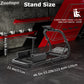 Zootopo Professional Racing Simulator Cockpit Frame Large Round Tube, Fit for Logitech G920/Thrustmaster/Moza, Streamlined Dual-arm Design, No Wheel, Pedals, Handbrake, Seat and Monitor Stand