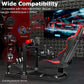 Zootopo 8040 Aluminum Profile Racing Sim Cockpit with Red Seat Fit Logitech G923 G920, Adjuatable Driving Simulator Cockpit Not Include Steering Wheel,Pedals,Handbrake