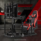 Zootopo Racing Simulator Cockpit with Red Seat and Monitor Mount, crafted from 3060 Aluminum Profile,Fit for Thrustmaster/Fanatec/Logitech G29 GPro, Unlimited Adjustment,Not Include Steering Wheel,Pedals,Handbrake