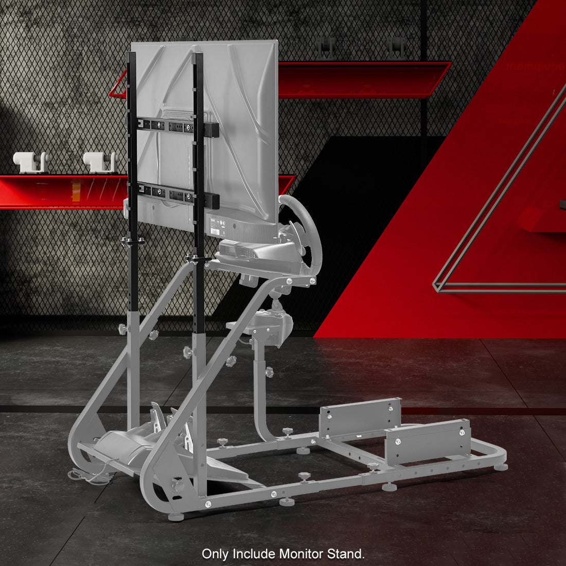 Zootopo Simulator Monitor Mount Fit for Multi-Brand Cockpit Mountable 32-55 inchs Display,Height Adjustable,NO TV,Steering Wheel,Shift Lever,Pedals,Seat and Race Frame