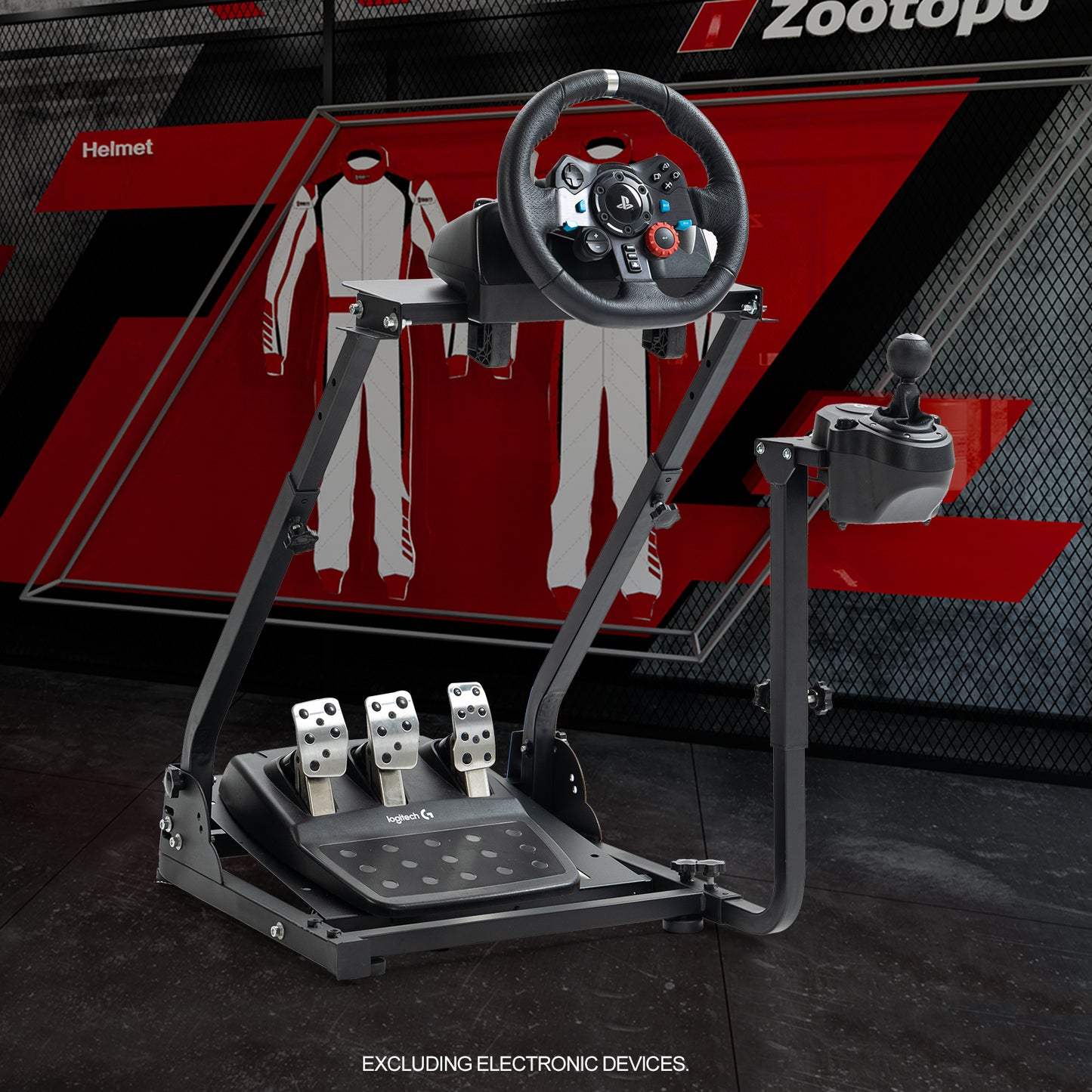 Zootopo  G920 Racing Wheel Stand Shifter Mount Pro Fit for Logitech G25 G27 G29 G923 Tilt-Adjustable Racing Simulator Steering wheel Stand ,wheel and Pedals NOT Included