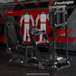 Zootopo 8040 Aluminum Profile Racing Simulator Cockpit with Black Seat & Monitor Frame Fit for Logitech/Thrustmaster/Fanatec G25 G27 G29 G923 T80,F1 Trunk,No Handbrake,Pedals & Steering Wheel