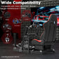 Zootopo 8040 Aluminum Profile Racing Simulaor Cockpit Simulator with Red Seat Fit for Logitech/Thrustmaster/Fanatec/Moza G920,G923 Professional&Expandability,F1 Truck,No Handbrake,Pedals,Steering Wheel