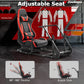 Zootopo Adjustable Sim Racing Cockpit with Red Seat, Fit for Logitech/Thrustmaster/Fanatec G920 G923 G29 Frame, Double Arm Reinforcement, No Steering Wheel, Pedal, Handbrake