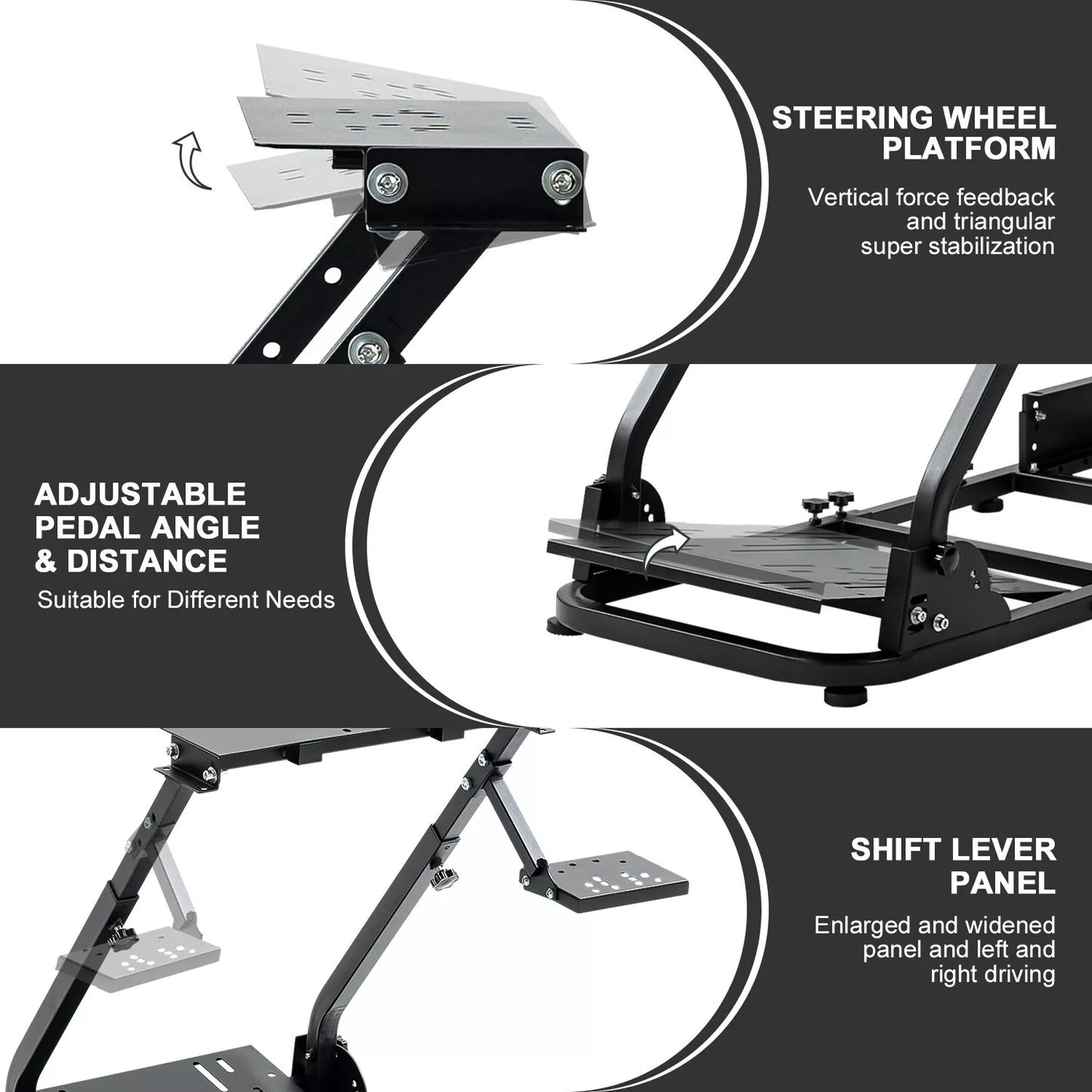 Hottoby Upgrade Racing Simulator Cockpit Stand with Seat Fits Logitech G29 G920