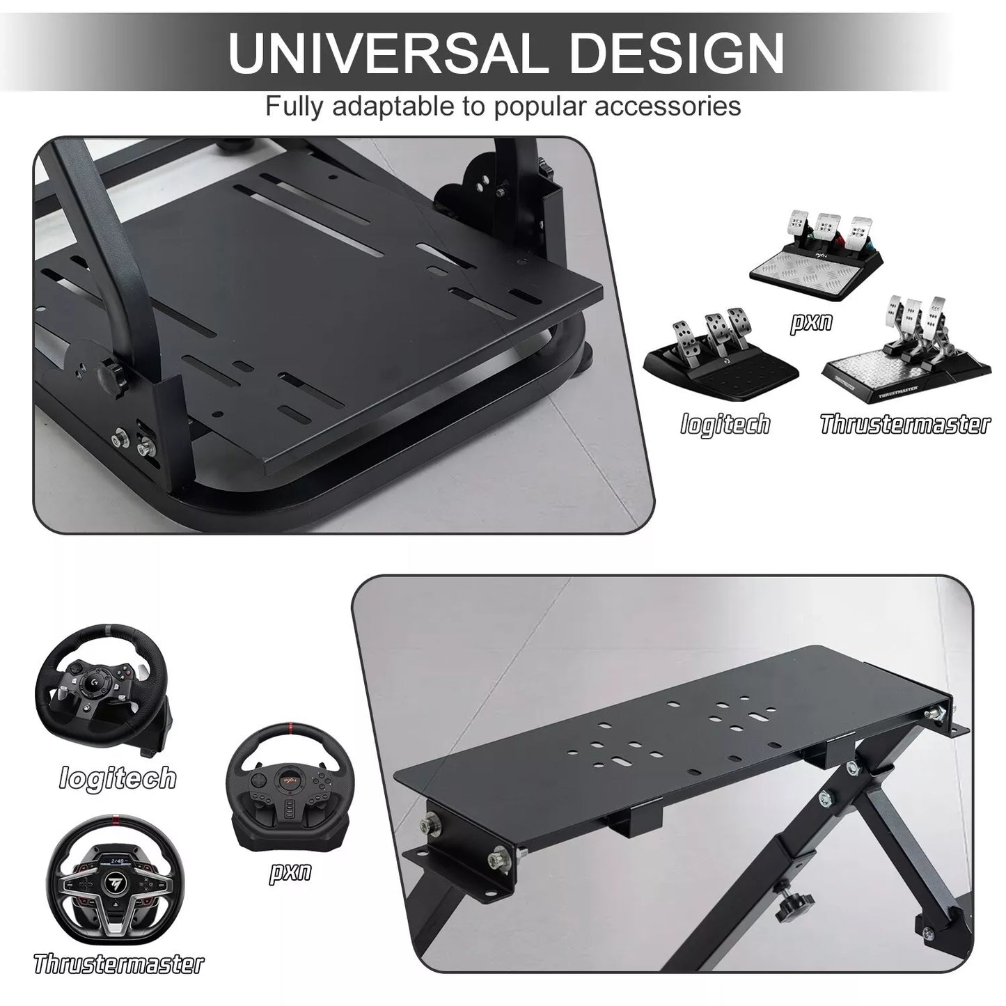 Hottoby Upgrade Racing Simulator Cockpit Stand with Seat Fits Logitech G29 G920