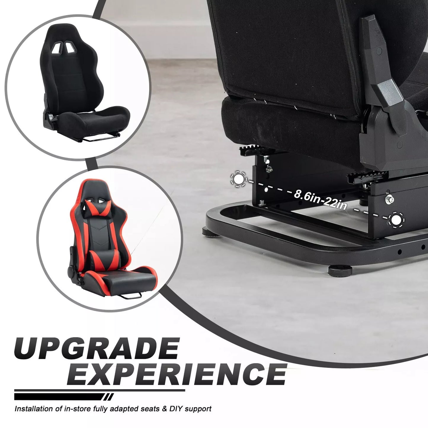Hottoby Upgrade Racing Simulator Cockpit Stand with Seat Fits Logitech G29 G920
