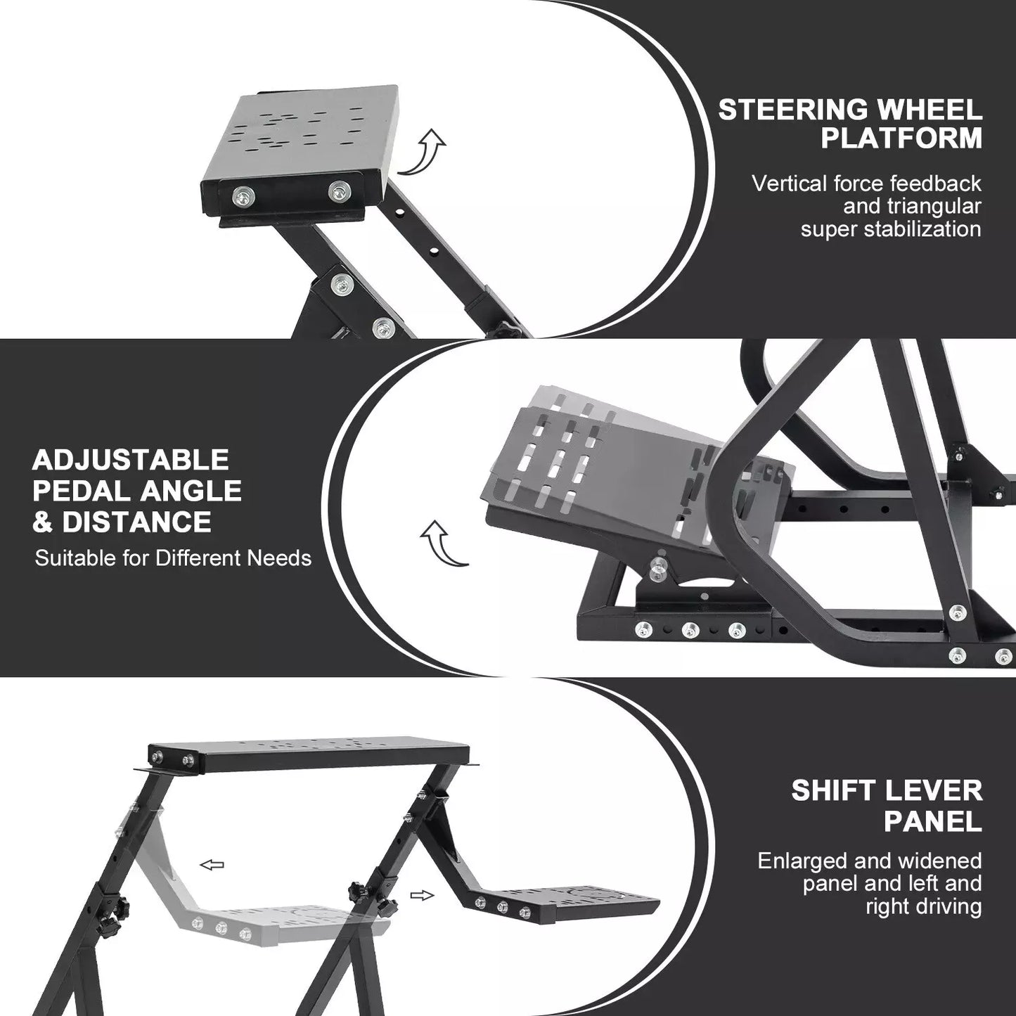 Hottoby Racing Simulator Cockpit with Seat Fit Logitech G923 G29 Fanatec GT-PRO