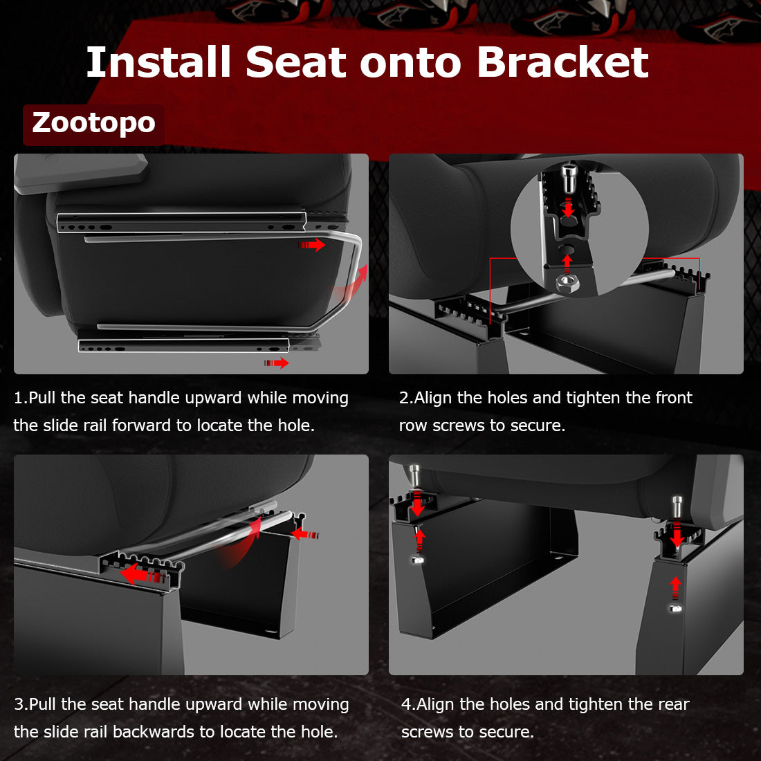 Zootopo Professional Racing Simulator Cockpit Frame with Black Seat&Monitor Stand, Fit for Logitech G920/Thrustmaster/Moza, Shifter Platform Upgrade, No Wheel, Pedals, Handbrake and Monitor