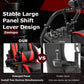 Zootopo Professional Racing Simulator Cockpit Frame with Red Seat, Fit for Logitech G920/Thrustmaster/Moza, Streamlined Dual-arm Design, No Wheel, Pedals, Handbrake and Monitor Stand