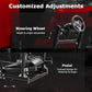 Zootopo 8040 Aluminum Profile Racing Simulaor Cockpit Simulator with Red Seat Fit for Logitech/Thrustmaster/Fanatec/Moza G920,G923 Professional&Expandability,F1 Truck,No Handbrake,Pedals,Steering Wheel