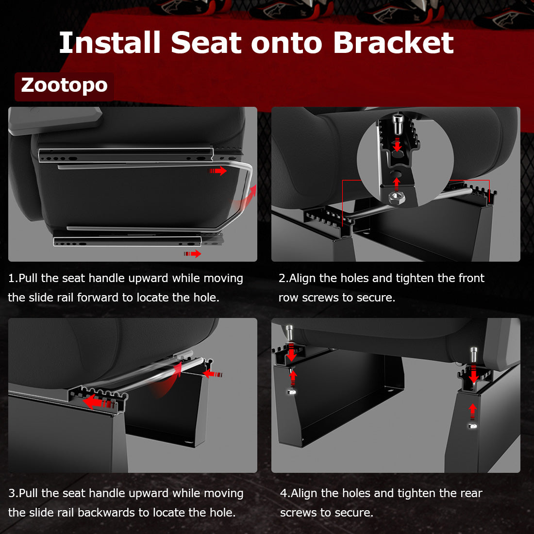 Zootopo 8040 Aluminum Profile Racing Simulator Cockpit with Black Seat & Monitor Frame Fit for Logitech/Thrustmaster/Fanatec G25 G27 G29 G923 T80,F1 Trunk,No Handbrake,Pedals & Steering Wheel