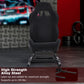 Zootopo Racing Simulator Cockpit with Black Seat, for Steering Wheel Stands, Double Locking Slides Cloth Breathable Gaming Seat,Add-On Stand