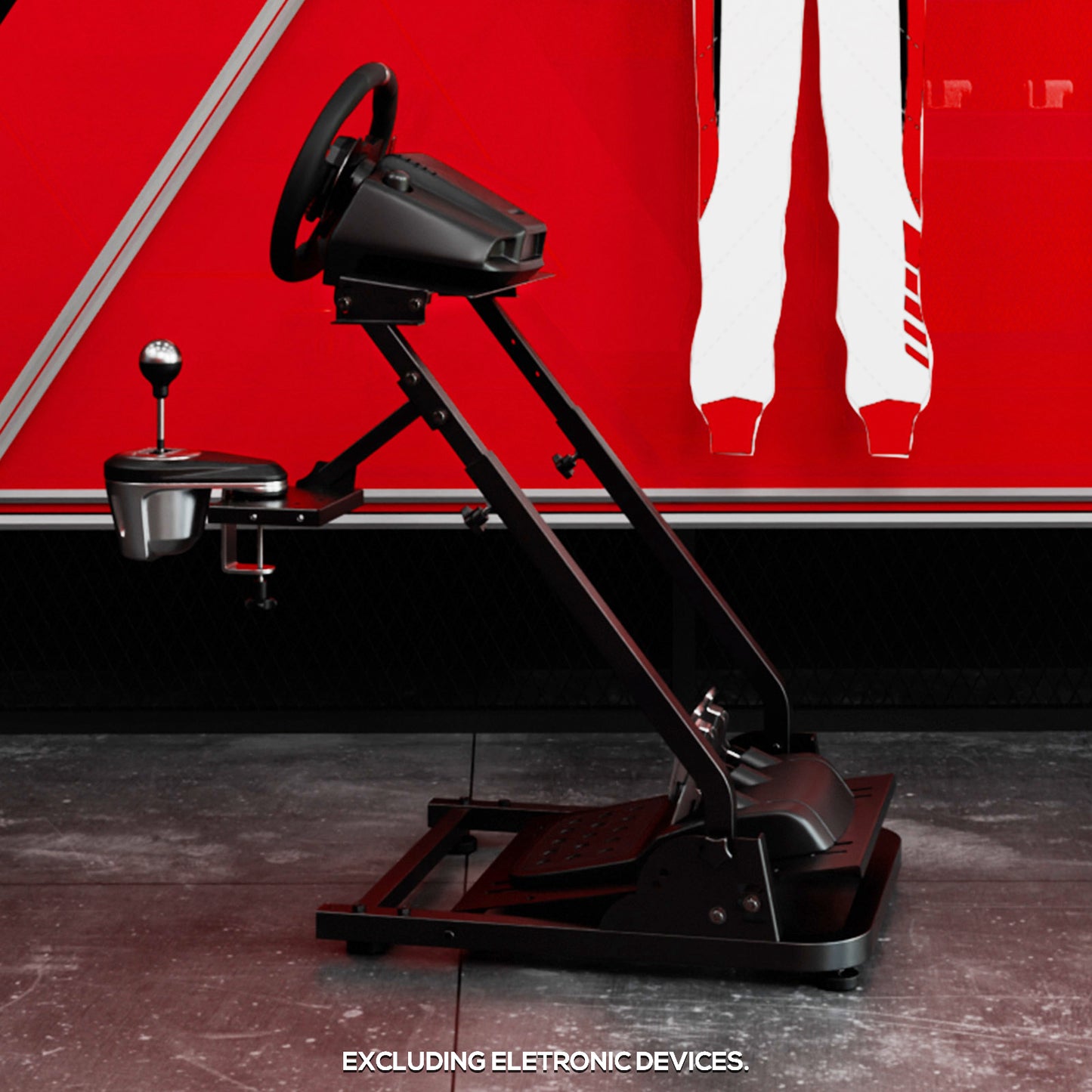 Zootopo Racing Steering Wheel Stand, Foldable Multi-level Adjustable, Fit for Logitech G920/Thrustmaster/PXN, Easy Storage&Install Gaming Simulator Cockpit, No Handbrake, Pedal or Steering Wheel
