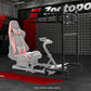 Zootopo Sim Racing Triple Monitor Stand for 24-32 Inch Display 3 Screens TV Mount Compatible with Round Tube Racing Sim Cockpit,Adjustable Height Width,NO Steering Wheel,Shift Lever,Pedals,TV,Seat and Cockpit