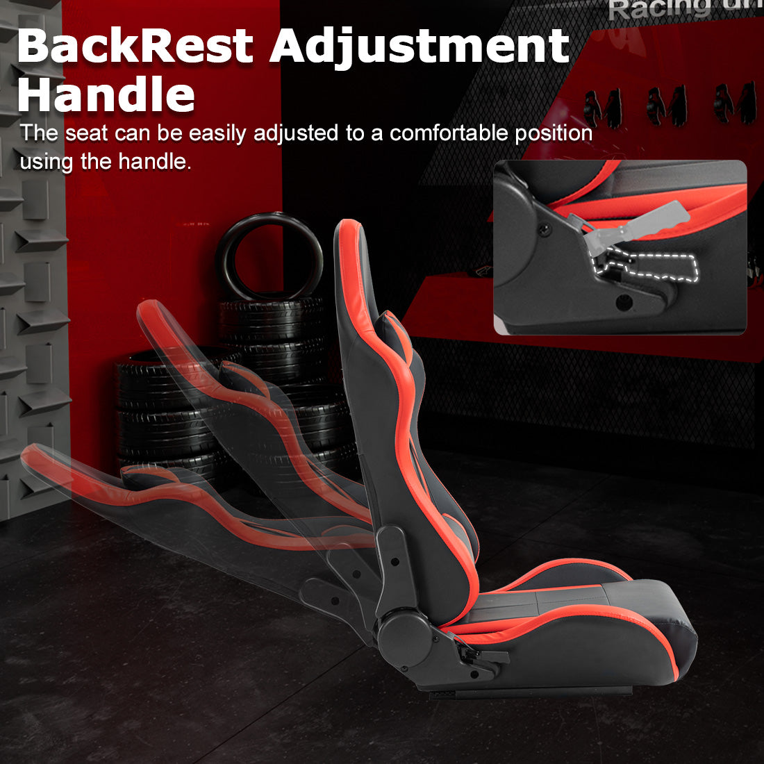 Zootopo 8040 Aluminum Profile Racing Sim Cockpit with Monitor Stand Fit Logitech G923 G920, Adjuatable Gaming Simulator Cockpit with Red Seat Not Include Steering Wheel,Pedals,Handbrake