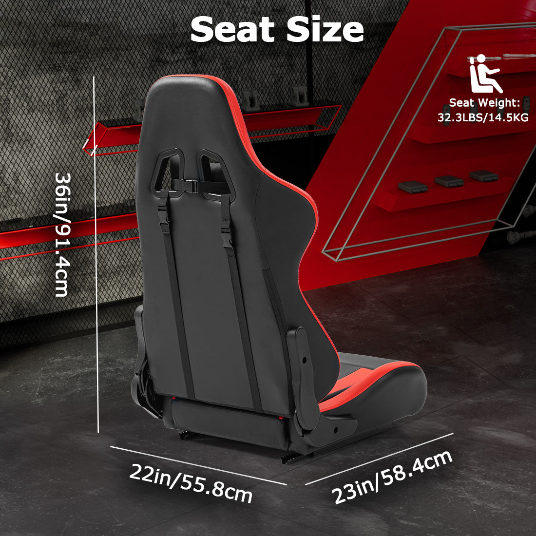 Zootopo Adjustable Racing Sim Cockpit with Red Seat Unobstructed Design for Both Legs Fit for Logitech/Thrustmaster G29 G923 G25 T80 T150 Racing Wheel Cockpit with Triple Monitor Stand Not Include Steering Wheel,Pedals,Handbrake