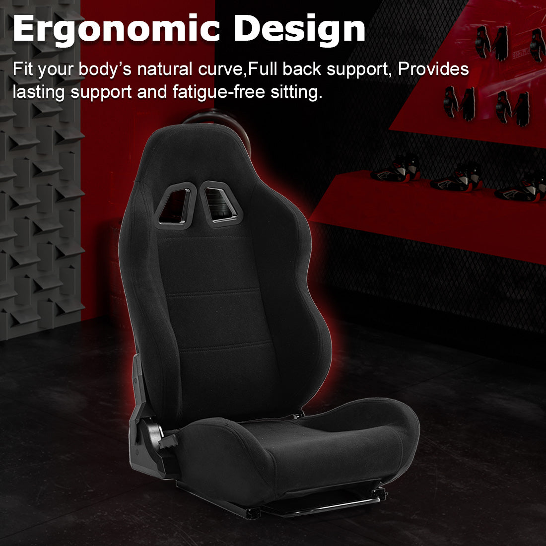 Zootopo Racing Simulator Cockpit with BlackSeat Multi-level Adjustment Fit for Logitech/Thrustmaster/Fanatec G29,G920,G923&T300RS&CSL-DD One-Piece Cockpit,Wheel,Handbrake and Pedals Not Included