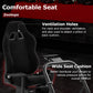Zootopo Professional Racing Simulator Cockpit with Black Seat, Fit for Logitech G920/Thrustmaster/Moza, Streamlined Dual-arm Design, No Wheel, Pedals, Handbrake, and Monitor Stand