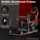 Zootopo 8040 Aluminum Profile Racing Sim Cockpit with Red Seat Fit Logitech G923 G920, Adjuatable Driving Simulator Cockpit Not Include Steering Wheel,Pedals,Handbrake
