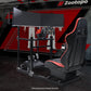 Zootopo 3060 Aluminum Profile Racing Simulator Cockpit with Red Seat and Triple-monitor Setup, Fit for Thrustmaster,for Fanatec,for Logitech G29 , Adjustable Driving Simulator Cockpit, Does Not Include Steering Wheel, Pedals, or Handbrake