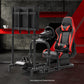 Zootopo Racing Cockpit with TV Stand & Red Seat Fit for Logitech, Thrustmaster,G27,G920,T500,Wheel Shifter Pedals Not Included